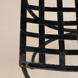 Pair of Vintage Mid-Century "Florentine" Style Black Wrought Iron Curule Stools.