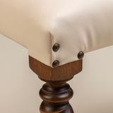 Barley Twist Stool Newly Upholstered in White , England
