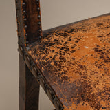 Set of Two French Leather Dining Chairs