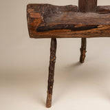 Primitive Wooden Three Legged Milking Stool