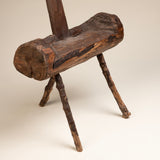 Primitive Wooden Three Legged Milking Stool