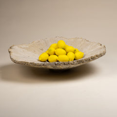 Cast Stone Woodcut Bowl
