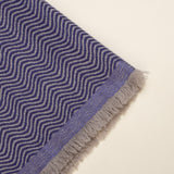 Bazaar Anatolia purple herrinhbone pattern 100% Cashmere