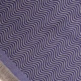Bazaar Anatolia purple herrinhbone pattern 100% Cashmere