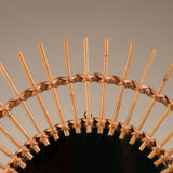 MCM Round Rattan Mirror