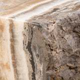 Solid Block of Zebra Onyx Side Table