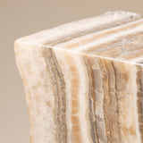 Solid Block of Zebra Onyx Side Table