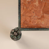 Rectangular Marble Coffee Table on Iron Base