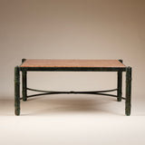 Rectangular Marble Coffee Table on Iron Base