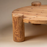 Large Round Wood Coffee Table