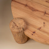 Large Round Wood Coffee Table