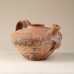 Rustic Late-18th-Century Terracotta "Cruche a Tete", which is a Water Jug that was Carried on the Head, French.