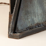 Handmade Ceramic Angular Lamp with Patinaed Finish