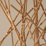 Bamboo and Glass Top Table