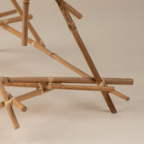 Bamboo and Glass Top Table