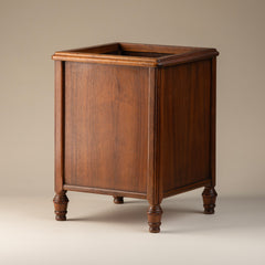 Solid Walnut Mid-Century Trash Can/Planter