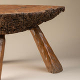 Small Rustic Stump Table with Three Legs