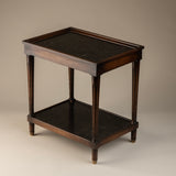 Two-Tier Black Marble Drink Table