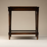 Two-Tier Black Marble Drink Table