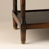 Two-Tier Black Marble Drink Table