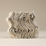 One-of-a-kind Wall Stack 56 Sculptures made with Individual Handmade Porcelain Clay Slabs