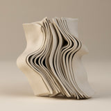 One-of-a-kind Wall Stack 29 Sculptures made with Individual Handmade Porcelain Clay Slabs