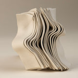 One-of-a-kind Wall Stack 29 Sculptures made with Individual Handmade Porcelain Clay Slabs