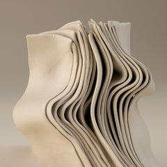 One-of-a-kind Wall Stack 29 Sculptures made with Individual Handmade Porcelain Clay Slabs