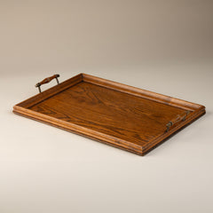 English Wood Tray with Handles, Large