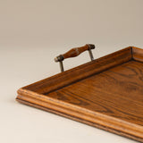 English Wood Tray with Handles, Large