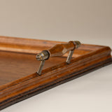 English Wood Tray with Handles, Large