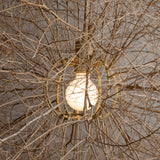 Farmhaus + Co Tumbleweed Chandalier features a large hand made sphere made from actual white-colored tumbleweeds. Available in 36", 48" & 60".