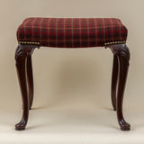 Newly Upholstered Stool with Queen Anne Legs
