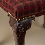Newly Upholstered Stool with Queen Anne Legs