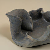 Large Wave Tray in Charcoal Wash Finish