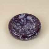 Large Concave Ceramic Bowl in Speckled Eggplant
