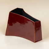 Handmade Ceramic Vase in Garnet Red