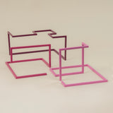 Set of Triptych Steel Sculptures in a Ombre Finish