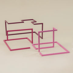 Set of Triptych Steel Sculptures in a Ombre Finish