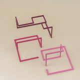 Set of Triptych Steel Sculptures in a Ombre Finish