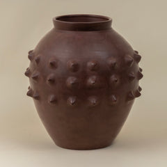 Tadelakt Jar Lamp in Matt Burgandy