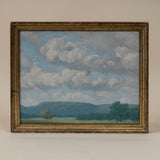 Vintage Landscape of Sky in Gilt Frame