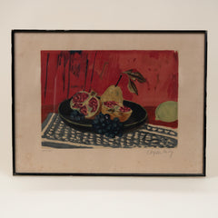 Vintage Still Life of Fruit by Rodger Chapelain