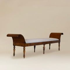 19th Century Italian Walnut Bench
