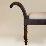 19th Century Italian Walnut Bench