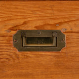 Three Drawer Campaign Chest with Brass Handles and Brass Trim