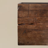 Vintage Wooden Coffee Table on Black Metal Base