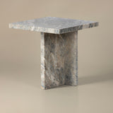 Cielo Quartzite Side Table with T-Shaped Base
