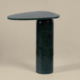 Cantilevered Green Marble Side Table/ Available for reorder.