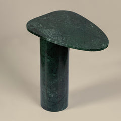 Cantilevered Green Marble Side Table/ Available for reorder.